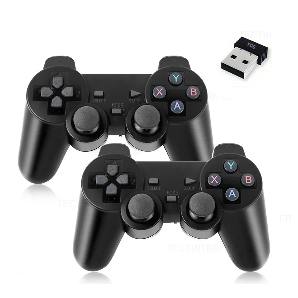 Retro Game Controller Usb - 1 Buah/2 Buah Gamepad Nirkabel 2.4GHz