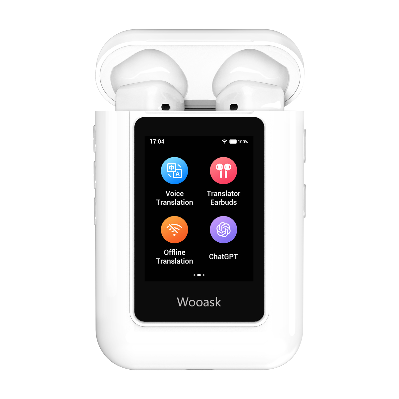 Wooask A8 ChatGPT Earbud Pener - Portable Translator Device ulasan dan harga